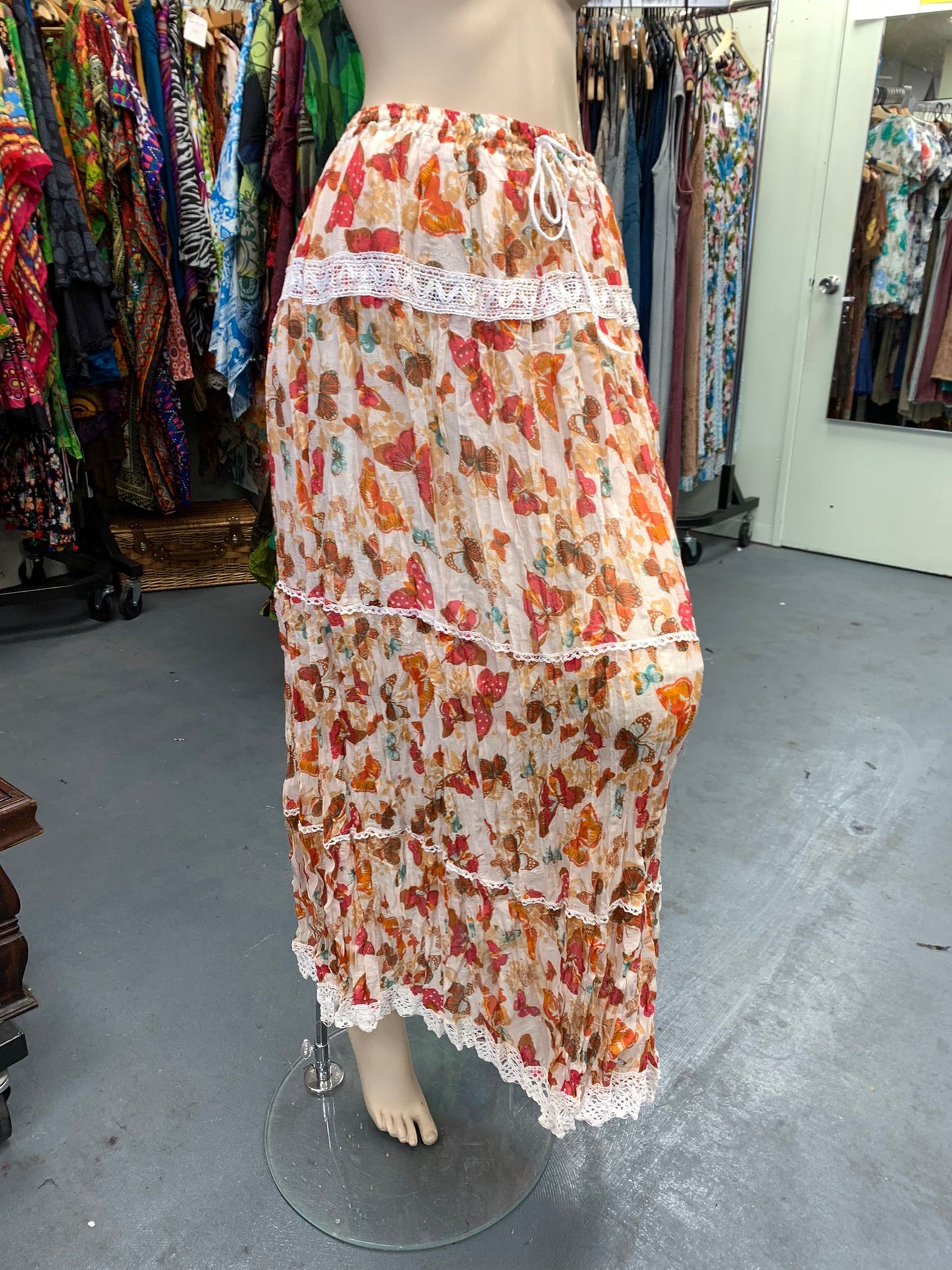 BOHEMIAN STYLE HANDCRAFTED COTTON MAXI SKIRTS #84004