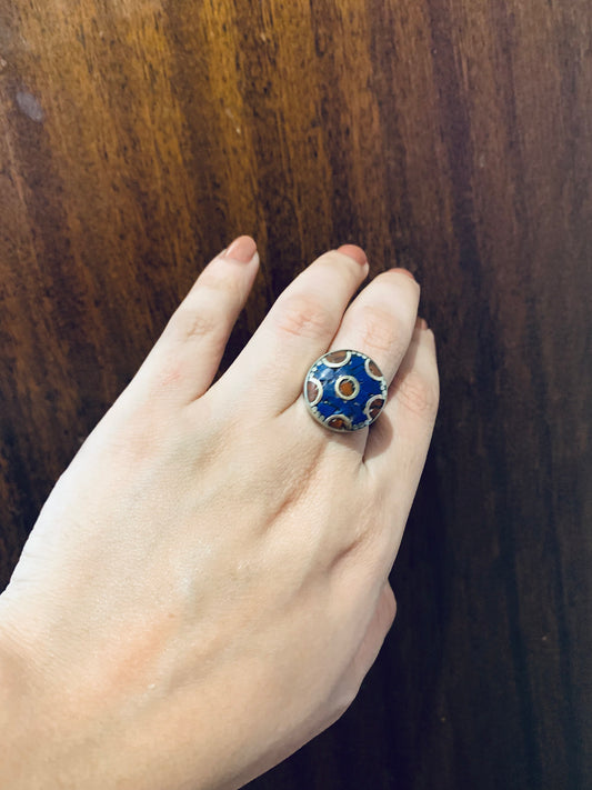 Bohemian style handcrafted Tibetan ring #45200