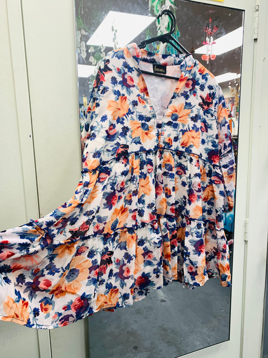 Bohemian style handcrafted Georgette Top/dress #413003