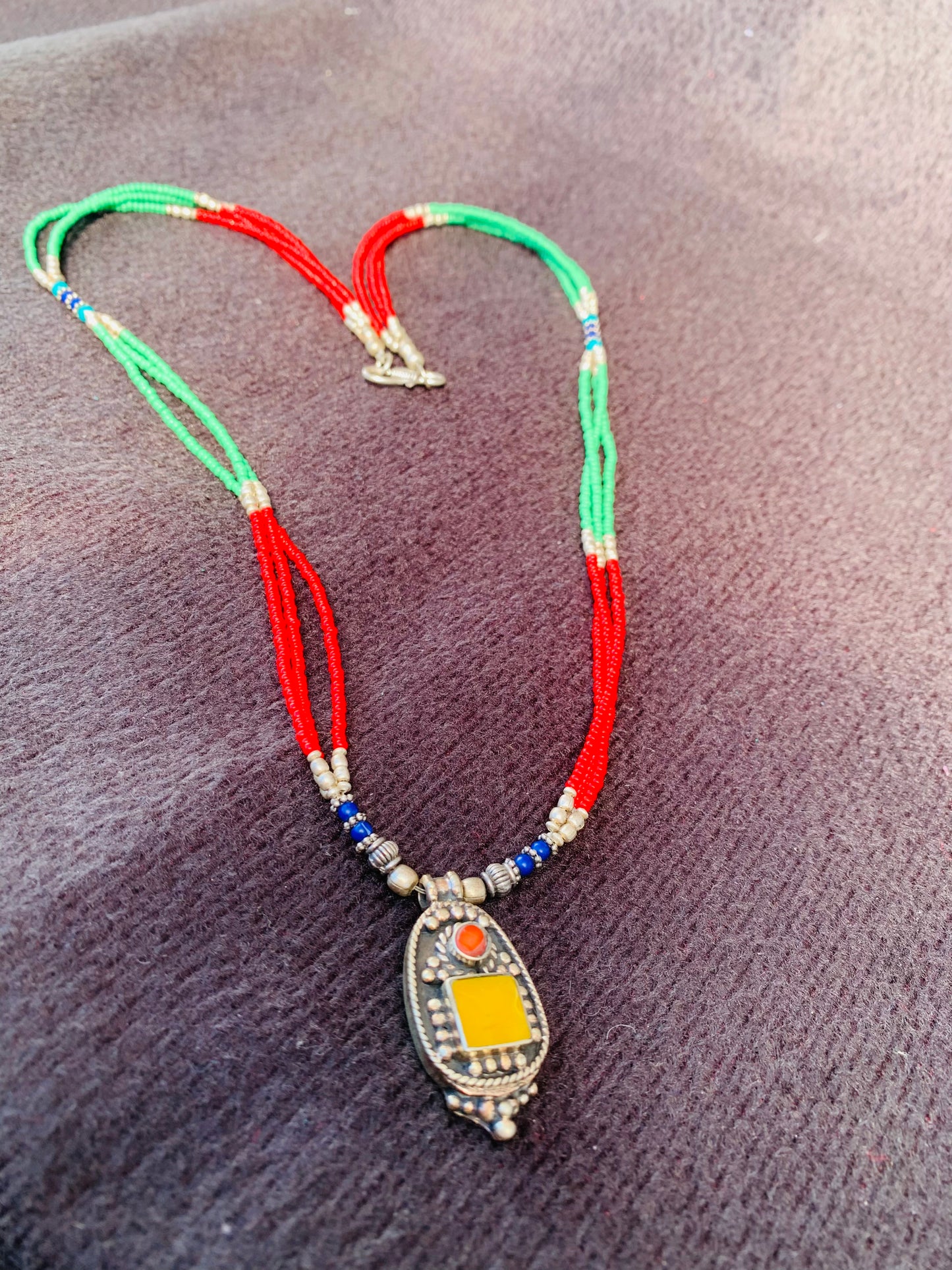 BOHEMIAN STYLE HANDCRAFTED TIBETAN NECKLACE #1825