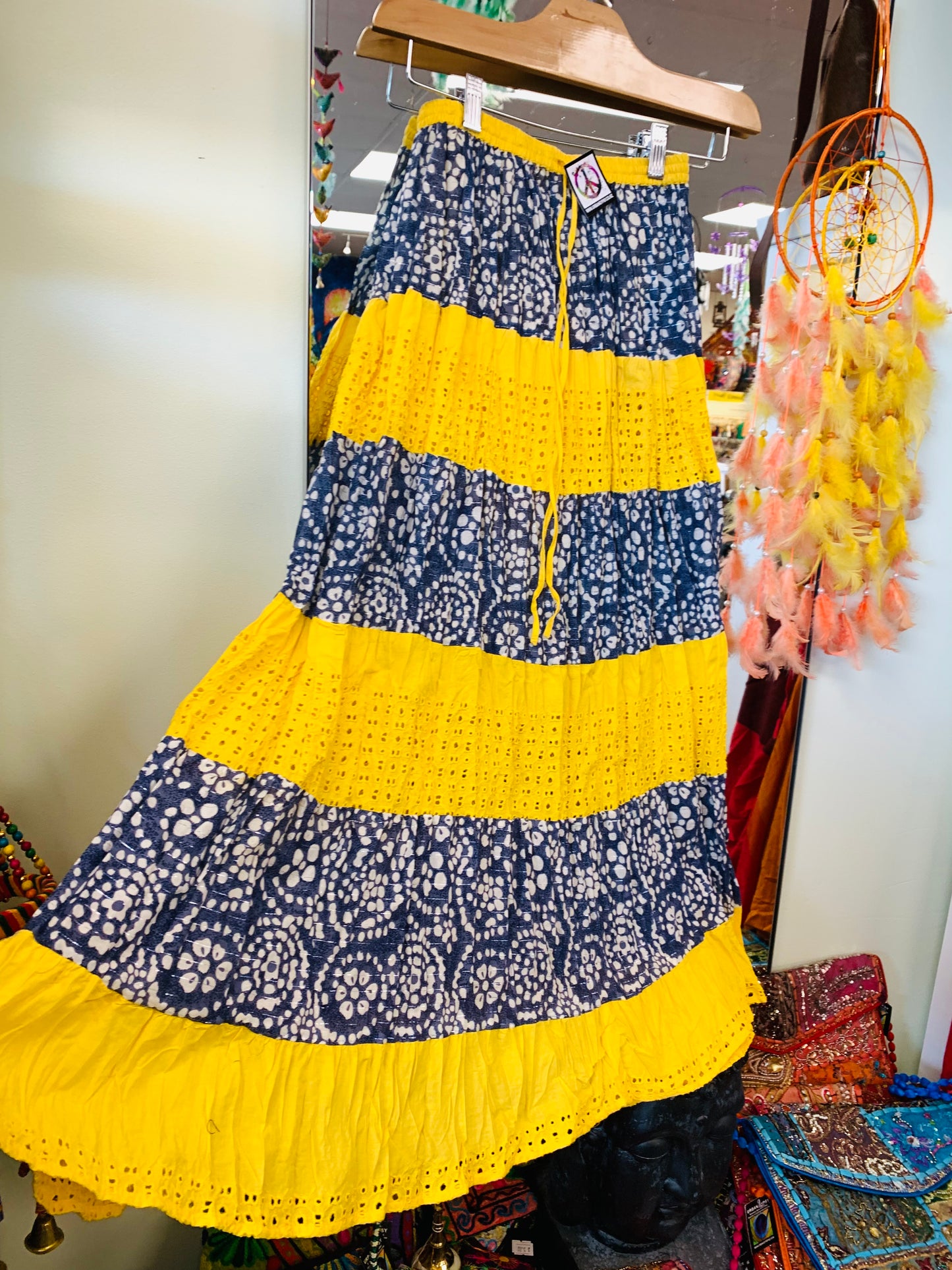 BOHEMIAN STYLE HANDCRAFTED COTTON MAXI SKIRTS #84000