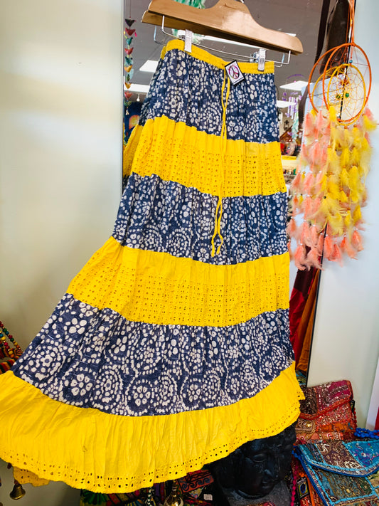 BOHEMIAN STYLE HANDCRAFTED COTTON MAXI SKIRTS #84000