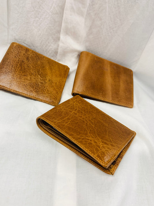 BOHEMIAN STYLE HANDCRAFTED GENUINE LEATHER MENS WALLET # 63550