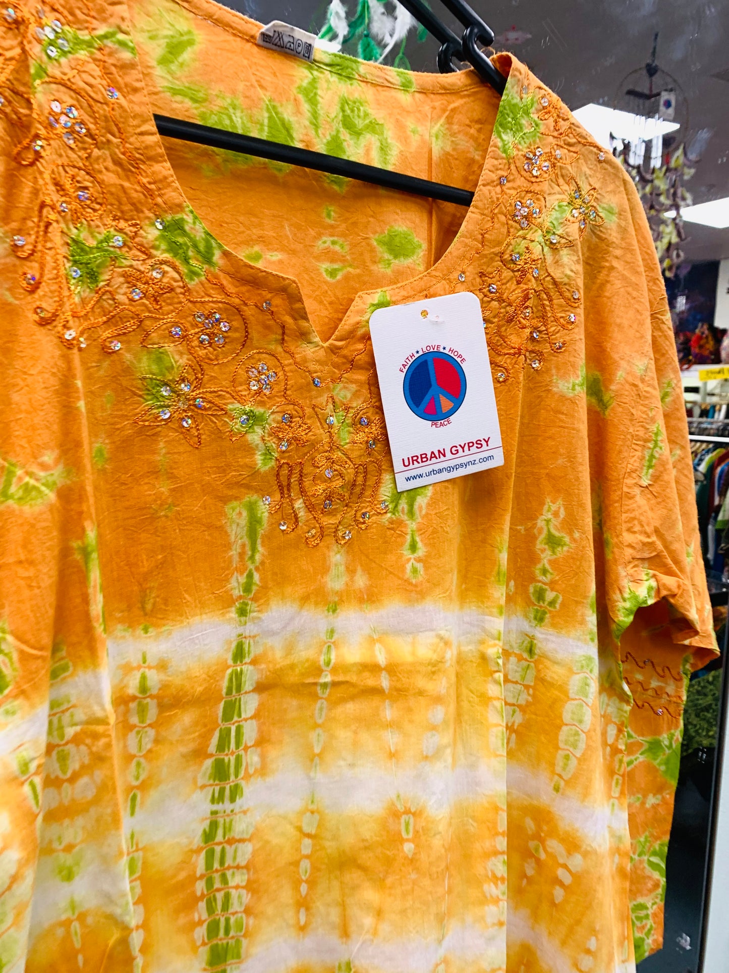 Bohemian style handcrafted cotton Tie dye Top #97618