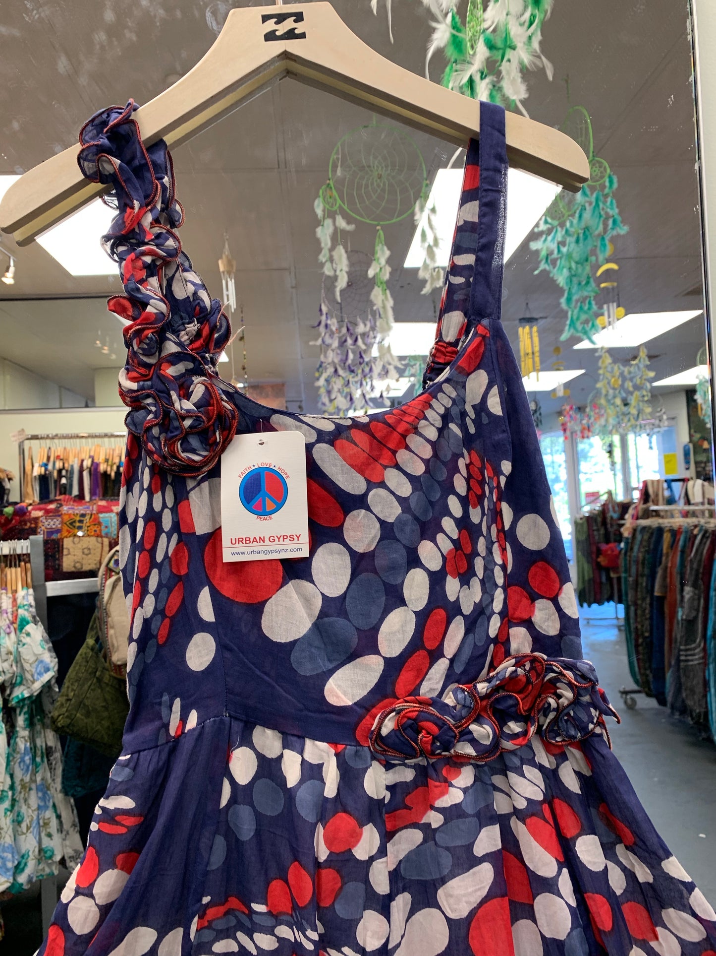 Bohemian style handcrafted  dress #997