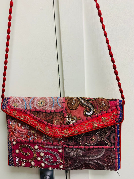 Bohemian style handcrafted Ethnic Clutch # 7576