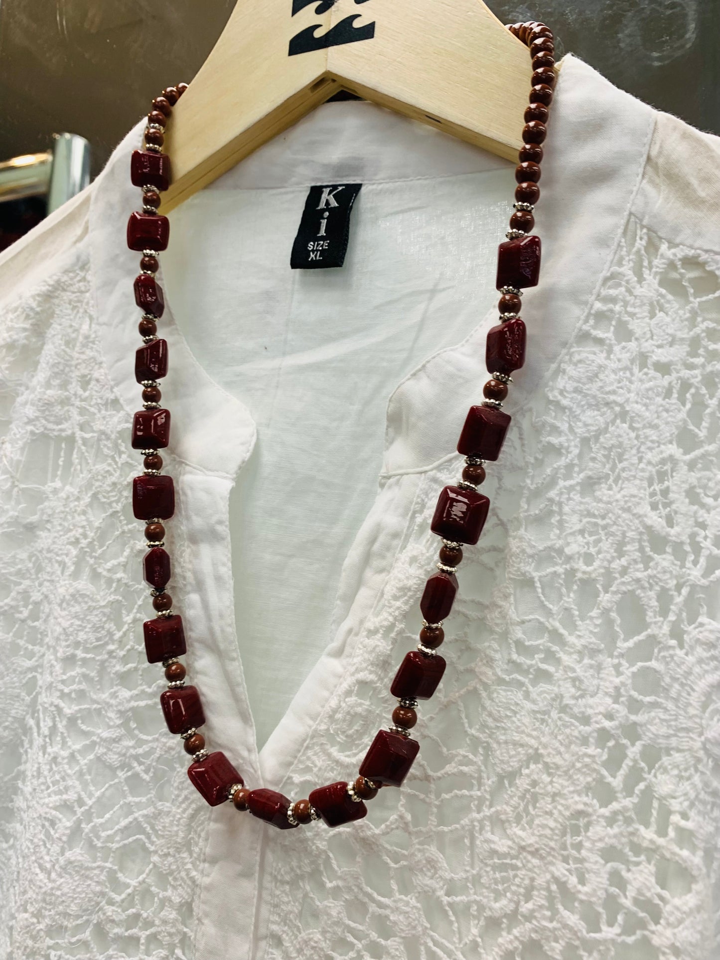 BOHEMIAN STYLE HANDCRAFTED BEADS NECKLACE # 2294