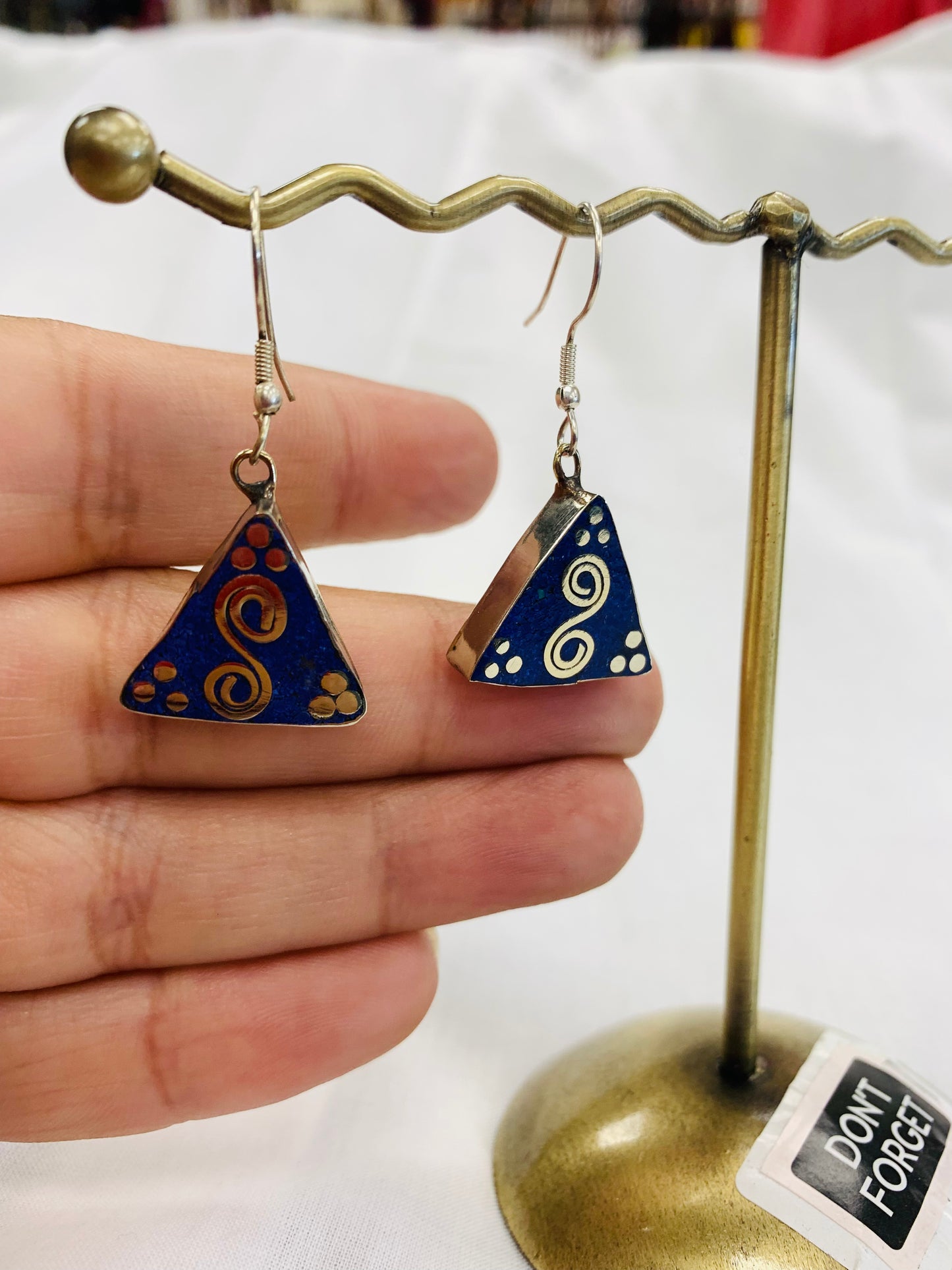 Bohemian style handcrafted Tibetan earrings #220100