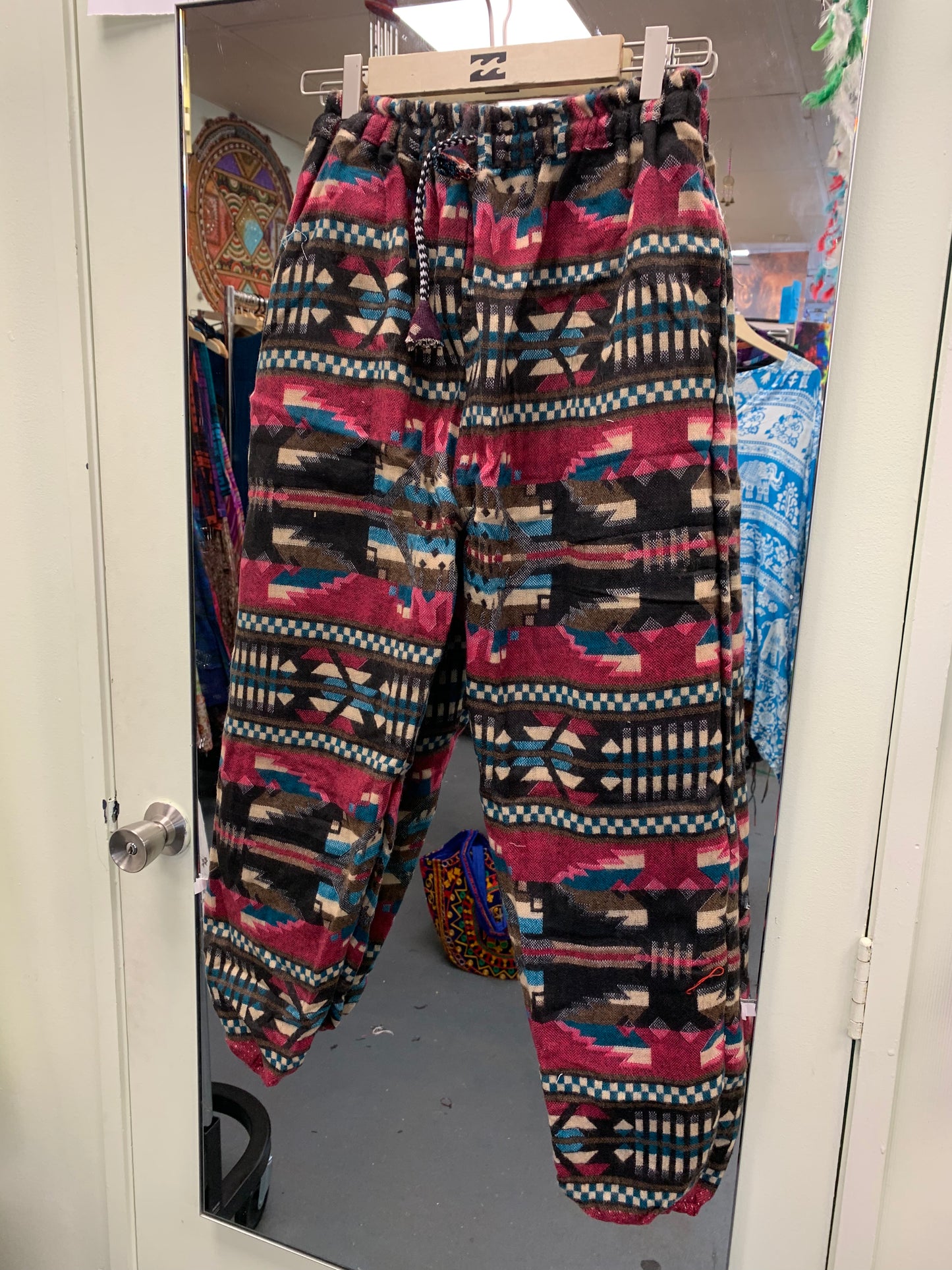 HANDCRAFTED HIPPIE WOOLLY STRAIGHT PANTS# 1117720