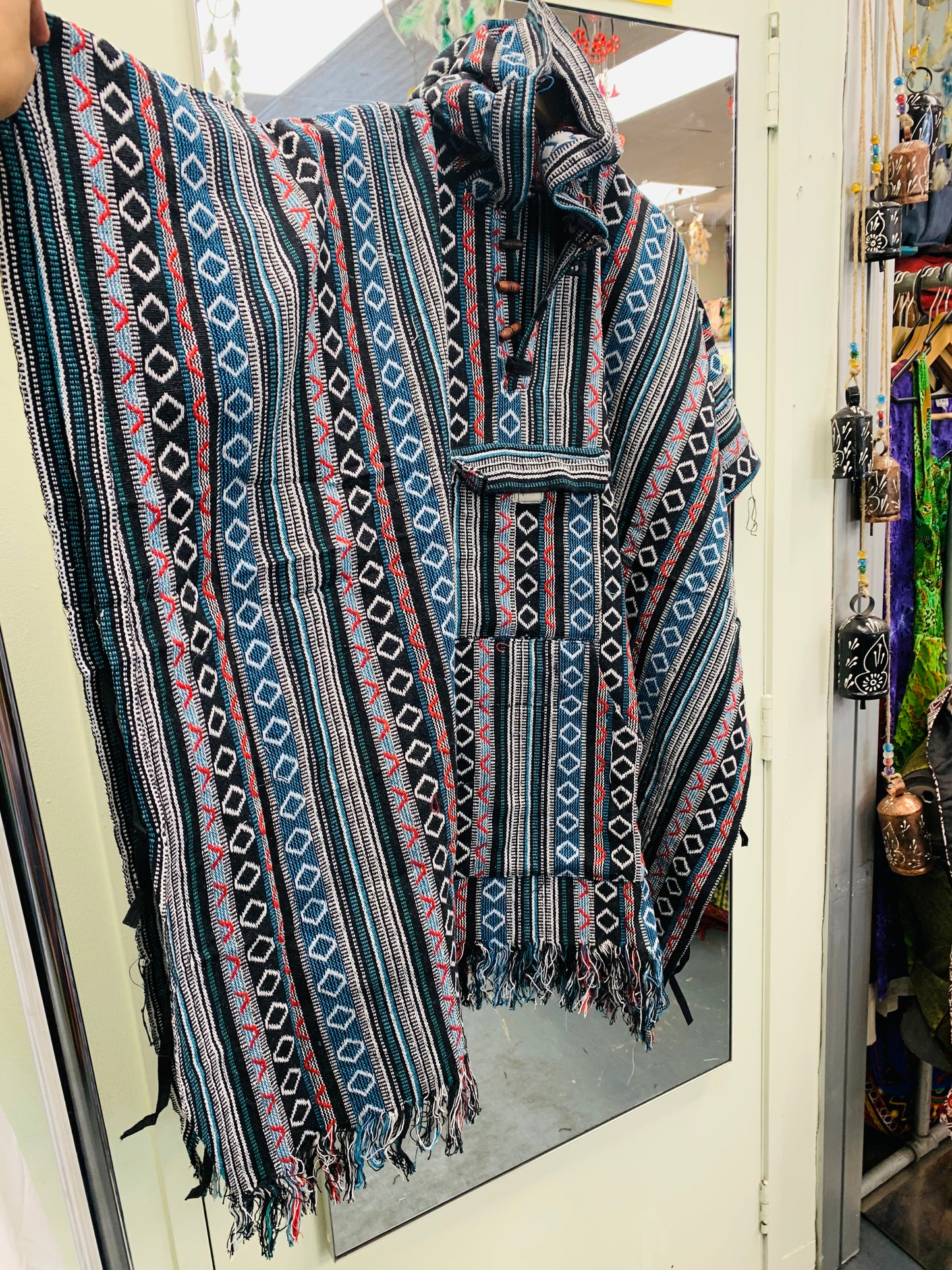 Boho handcrafted Hoodie UNISEX Gheri/ Dari poncho #665525