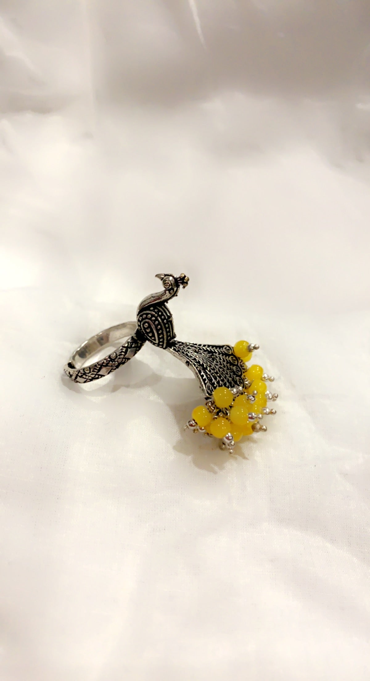 Bohemian style handcrafted Peacock ring #45002