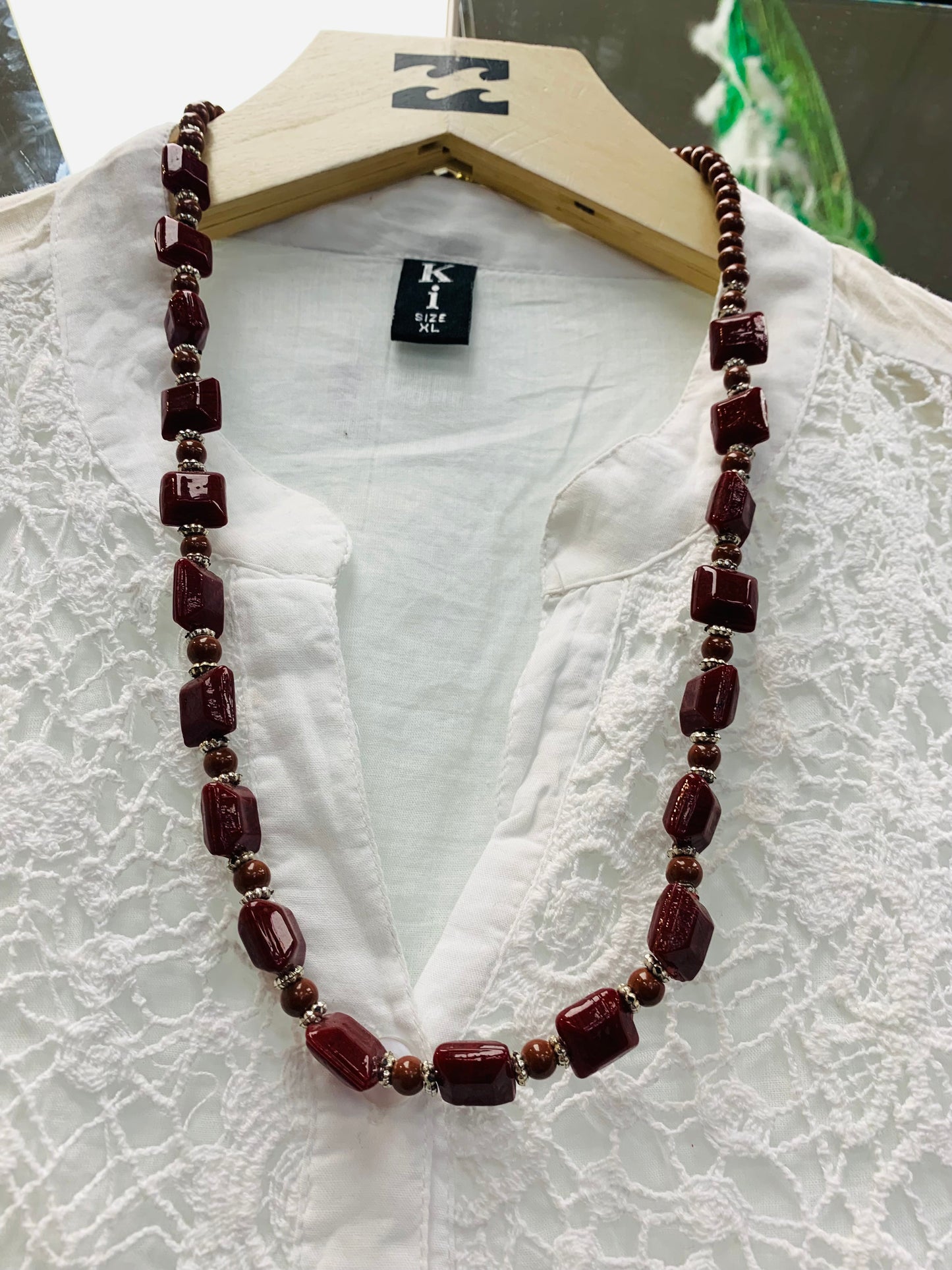 BOHEMIAN STYLE HANDCRAFTED BEADS NECKLACE # 2294