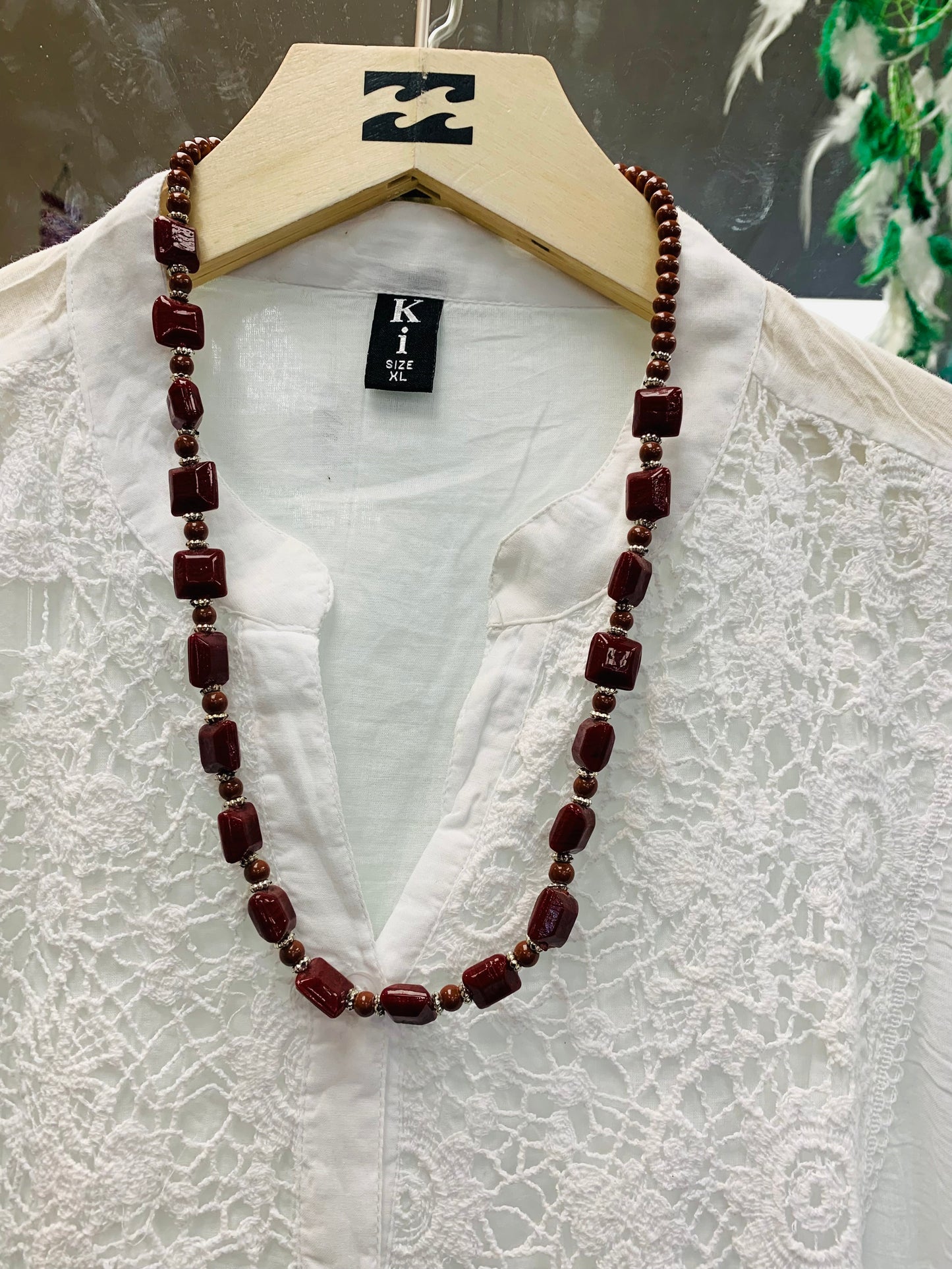 BOHEMIAN STYLE HANDCRAFTED BEADS NECKLACE # 2294