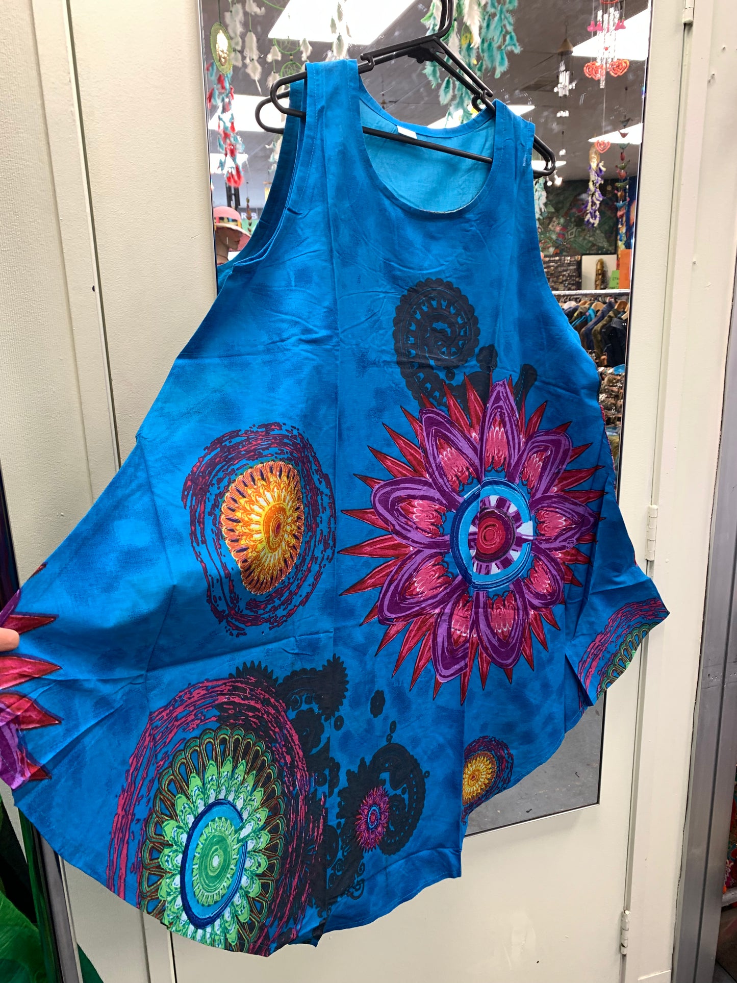 Bohemian style handcrafted cotton dress #0690