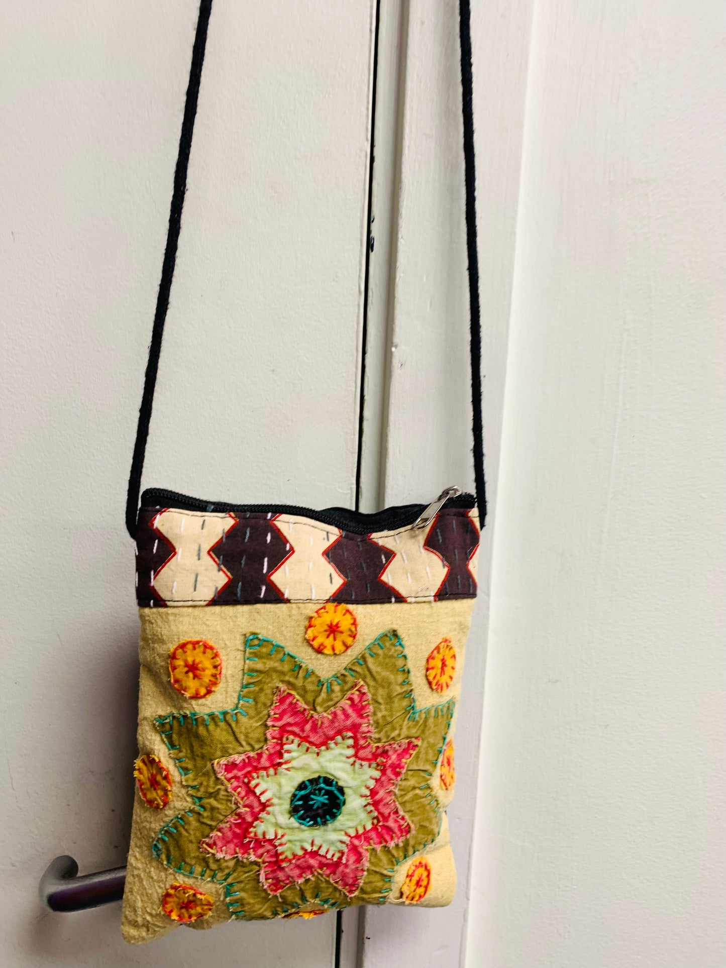 BOHEMIAN STYLE HANDCRAFTED PATCHWORK CROSS BODY BAG #1971