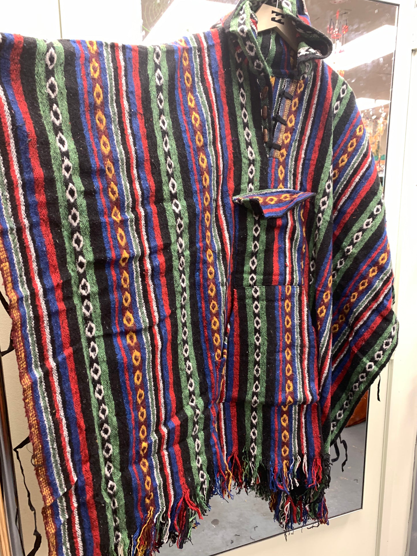 Bohemian style handcrafted Hoodie Plus size UNISEX Gheri poncho #0170332