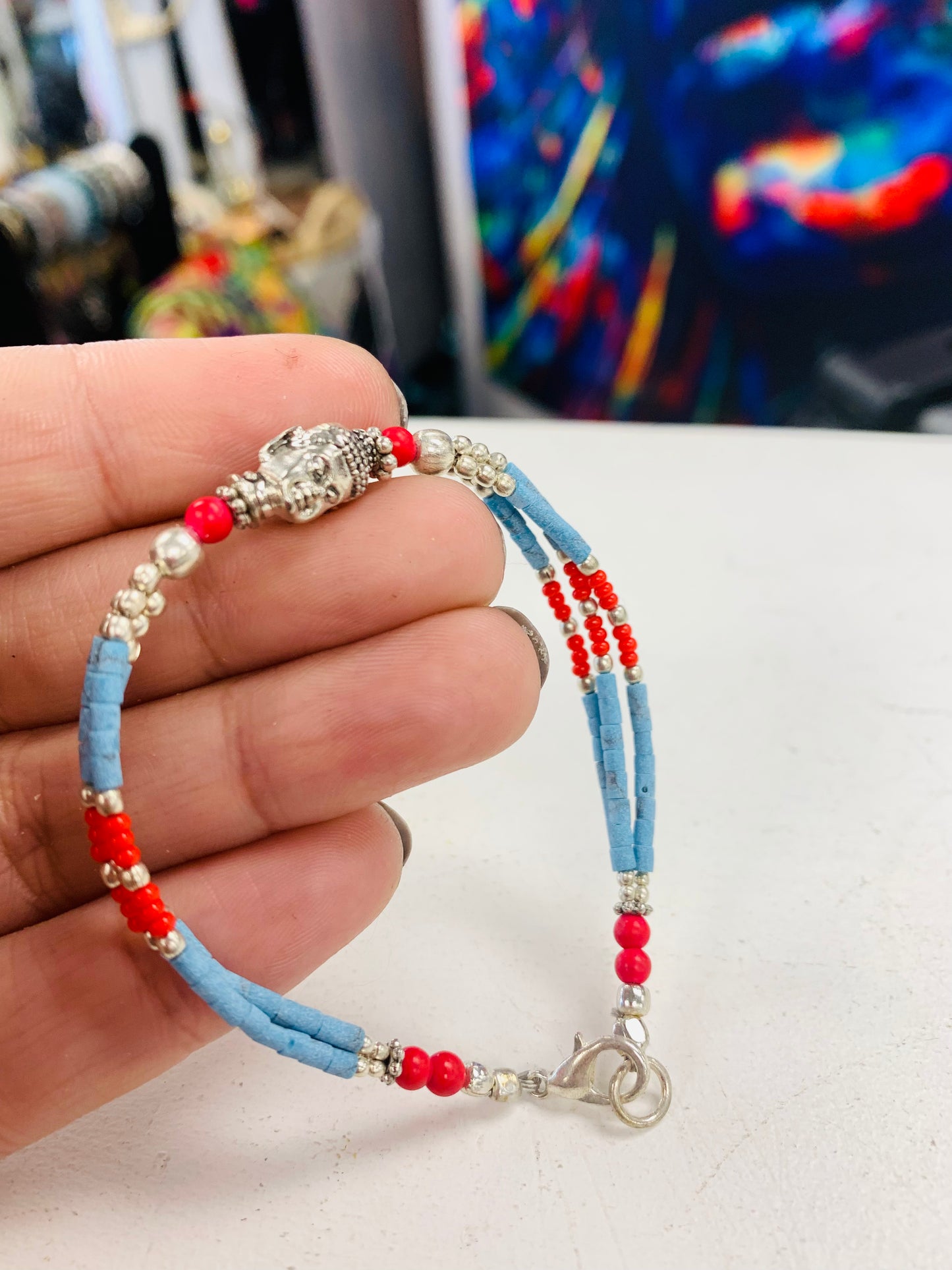 BOHEMIAN STYLE HANDCRAFTED TIBETAN BRACELETS # 77824