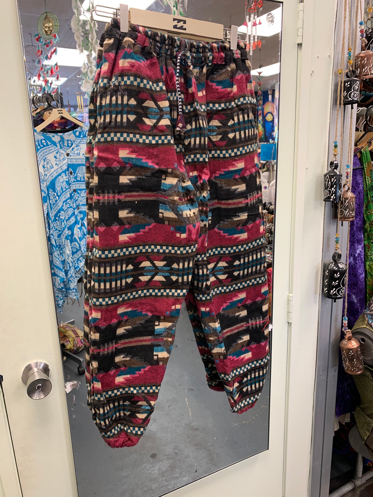 HANDCRAFTED HIPPIE WOOLLY STRAIGHT PANTS# 1117720