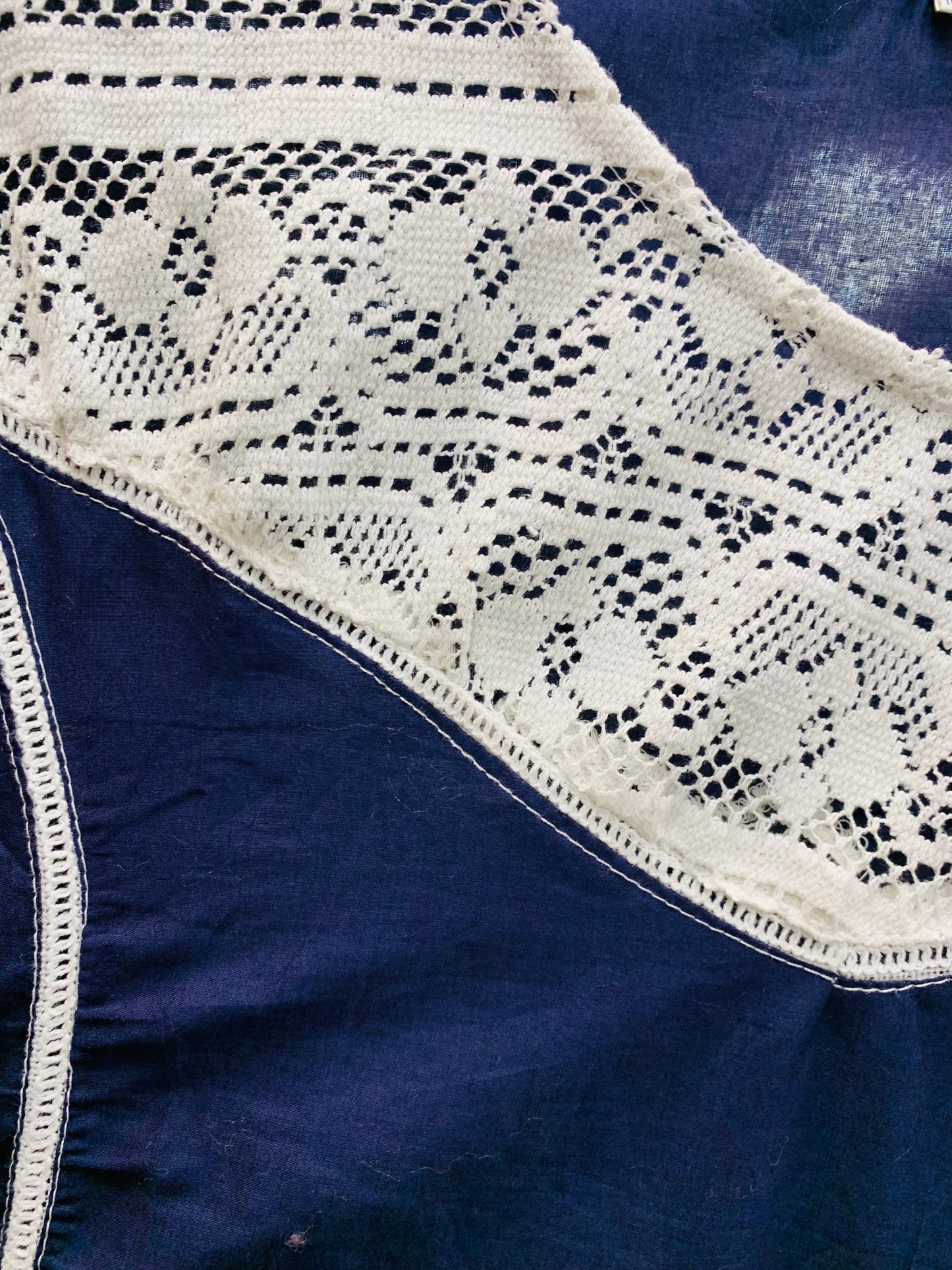 Bohemian style handcrafted cotton dress #0774