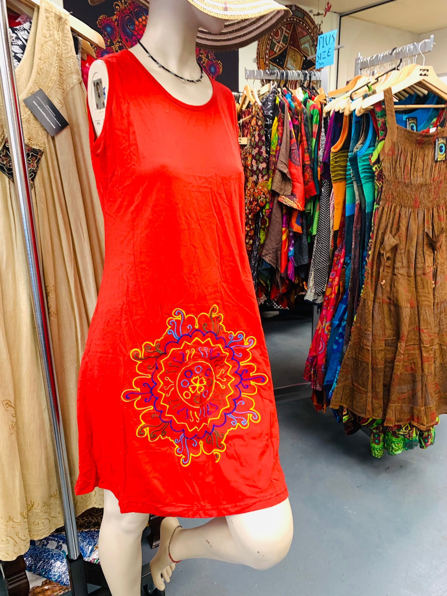 Bohemian style handcrafted Mandala dress #400