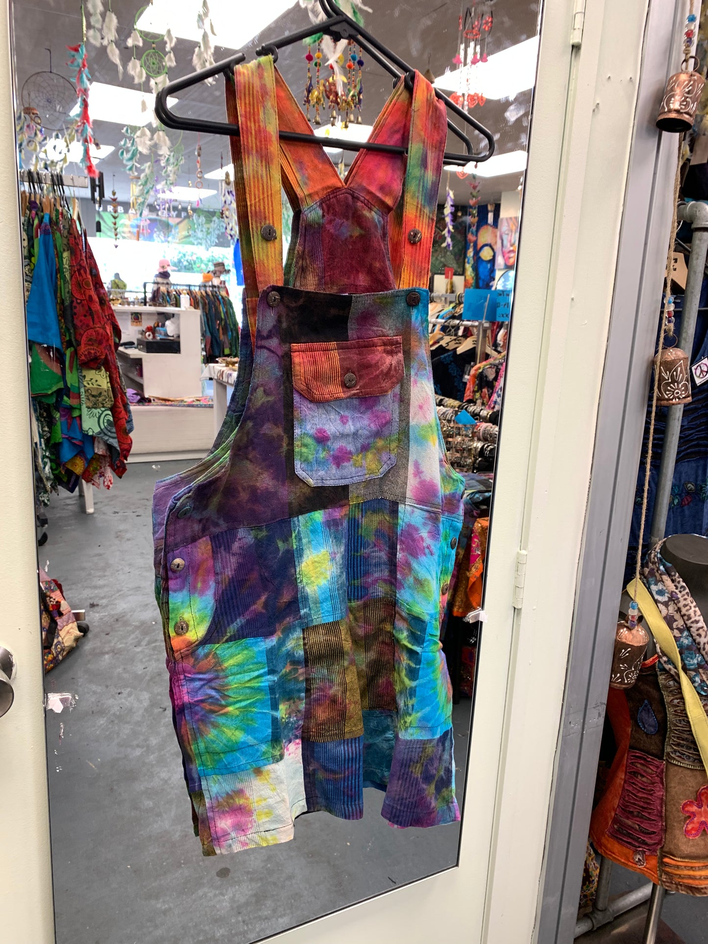 Handcrafted Cotton Overall Shorts #431446
