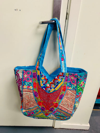 BOHEMIAN STYLE HANDCRAFTED ETHNIC TOTE BAG  # 443332