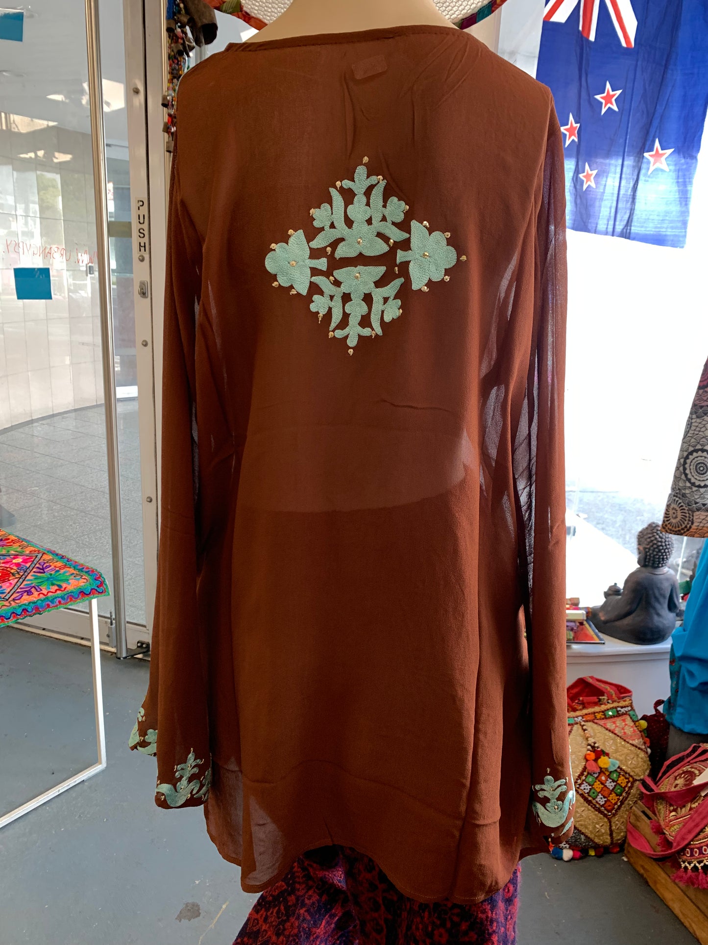 Bohemian style handcrafted Georgette Dress/too  #446010