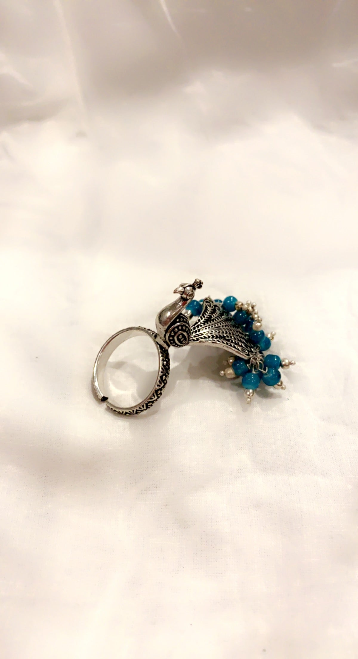 Bohemian style handcrafted Peacock ring #45005