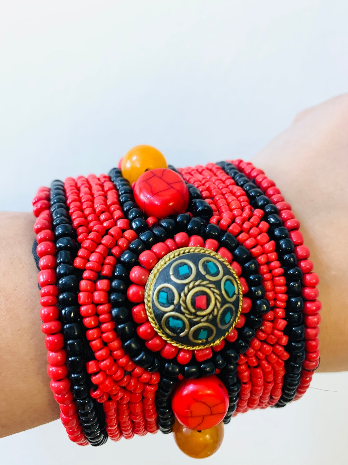 BOHEMIAN STYLE HANDCRAFTED HAND CUFF BANGLE# 8461