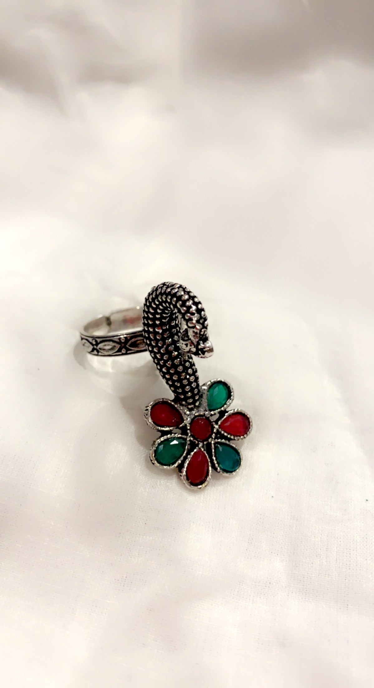 Bohemian style handcrafted Peacock ring #45008