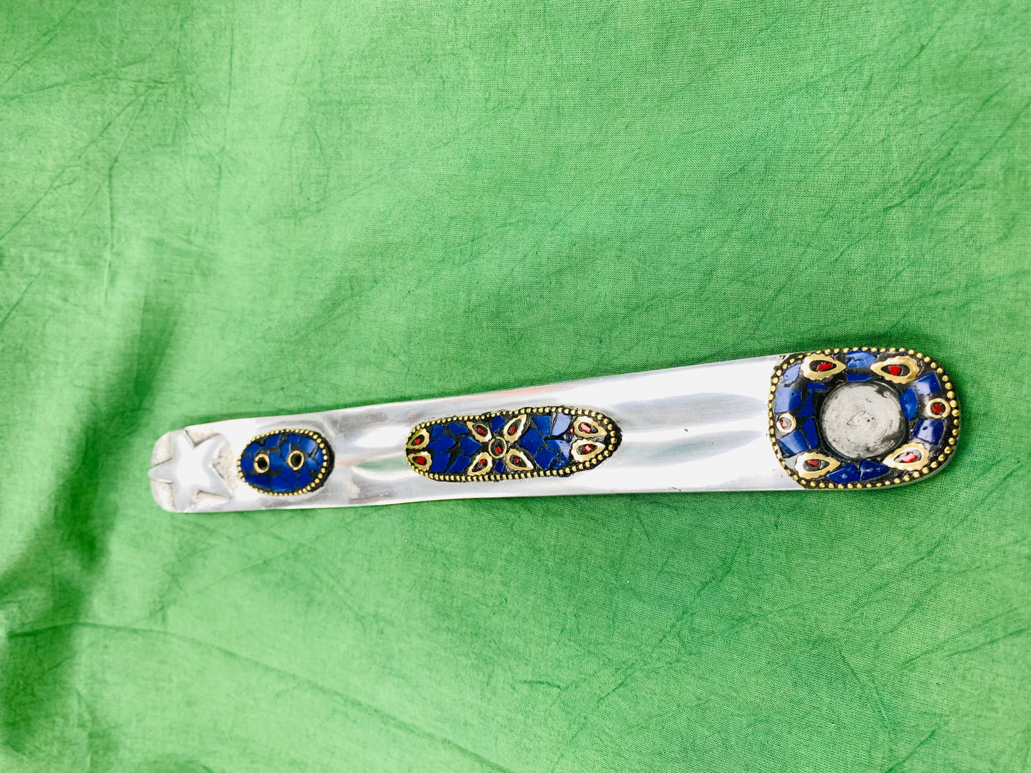 Bohemian style handcrafted metal Ash Catcher # 3233