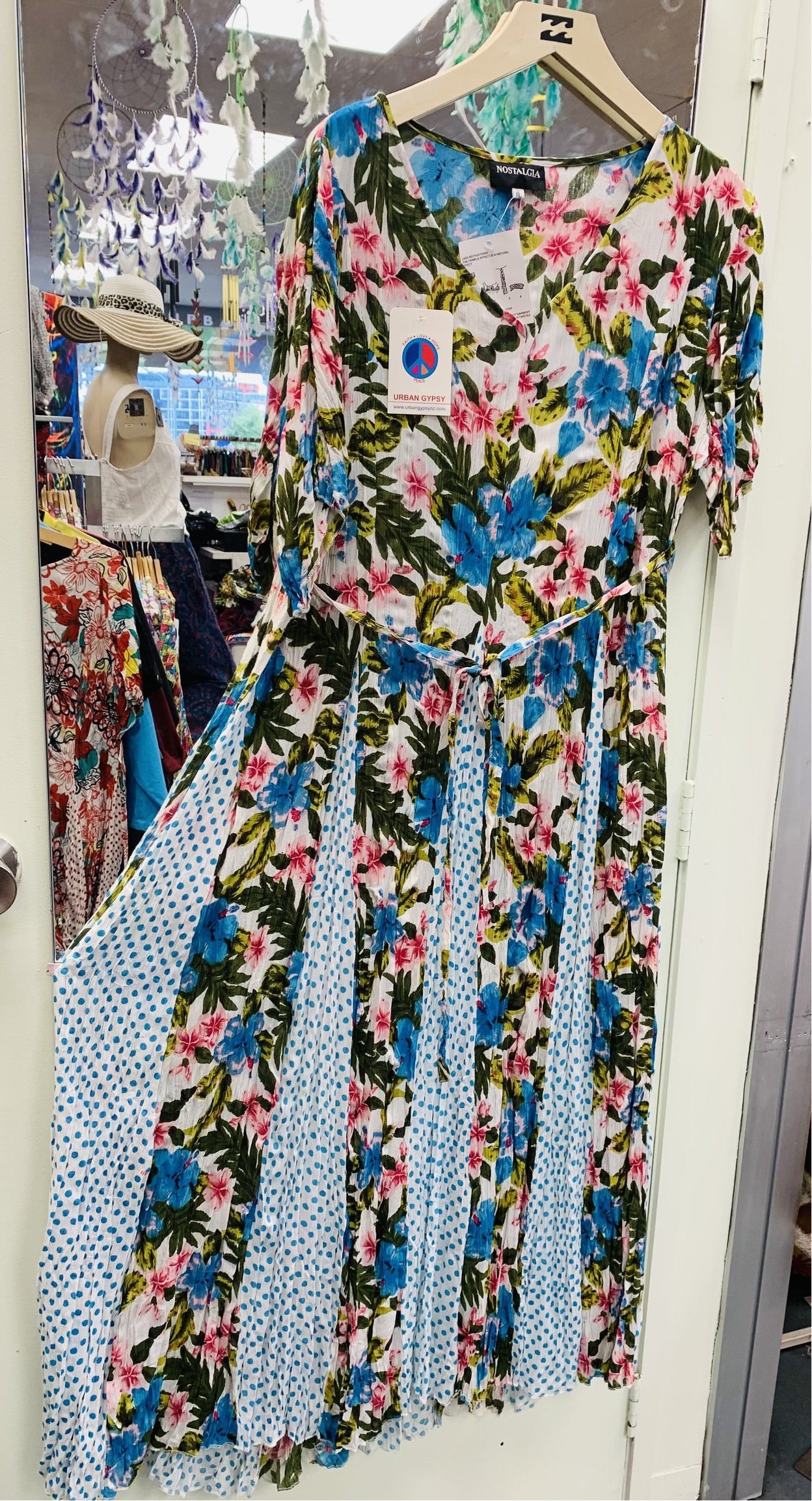 Bohemian style handcrafted Crinkle dress #4605