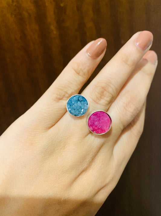 Bohemian style handcrafted Raw Stone ring #19261