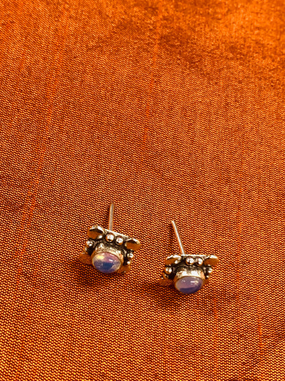BOHEMIAN STYLE HANDCRAFTED NATURAL STONE STUDS #3002