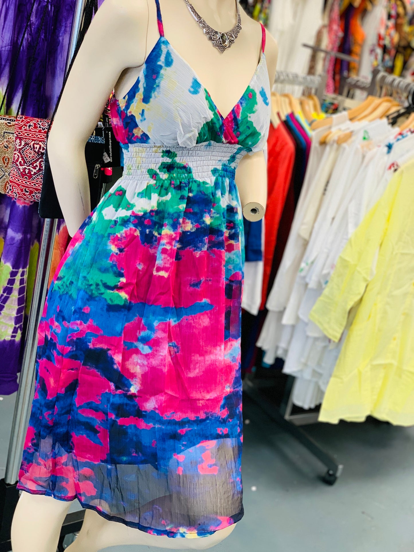 Bohemian style handcrafted Georgette dress