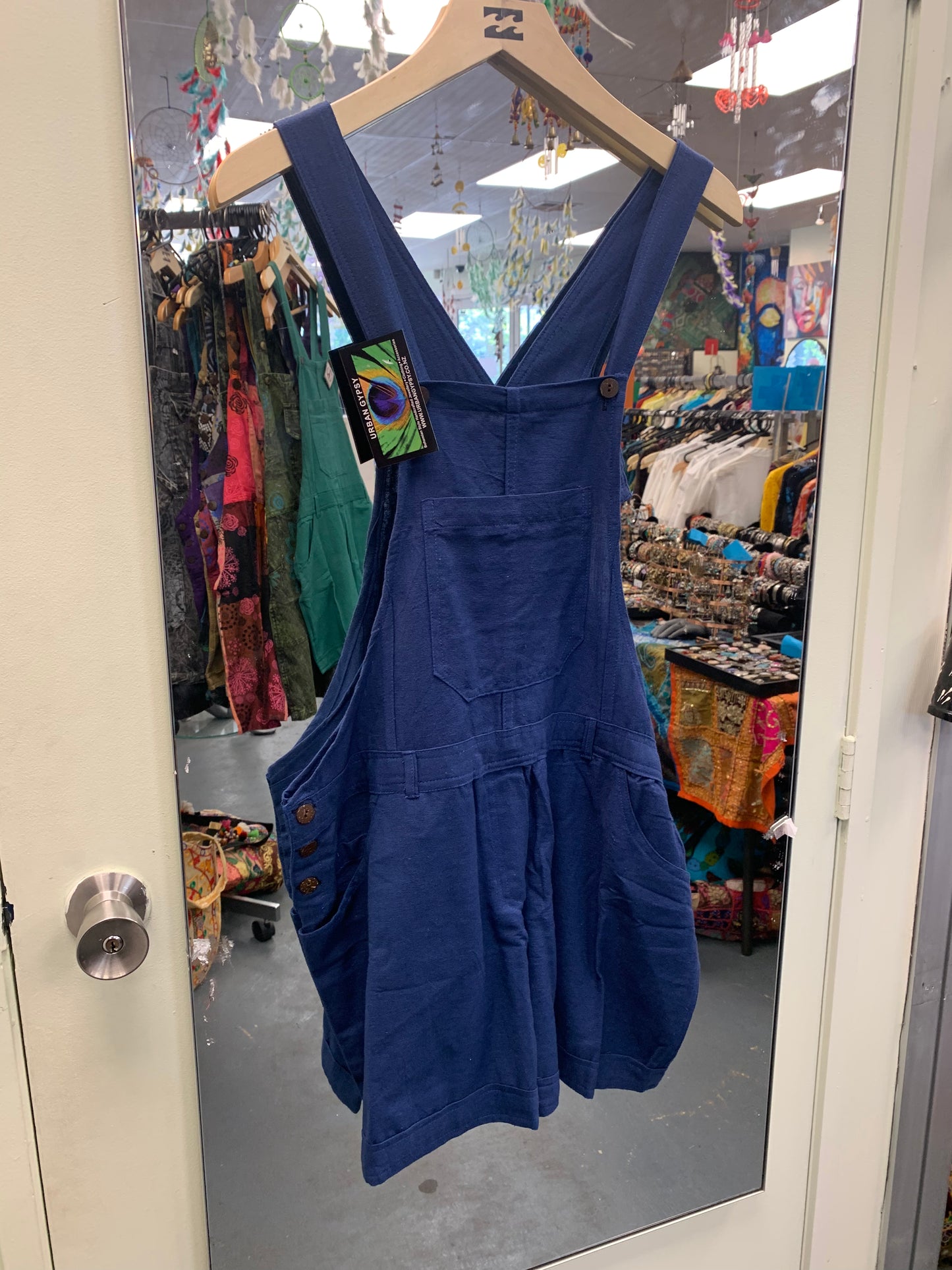 Bohemian style handcrafted Overall Shorts #436