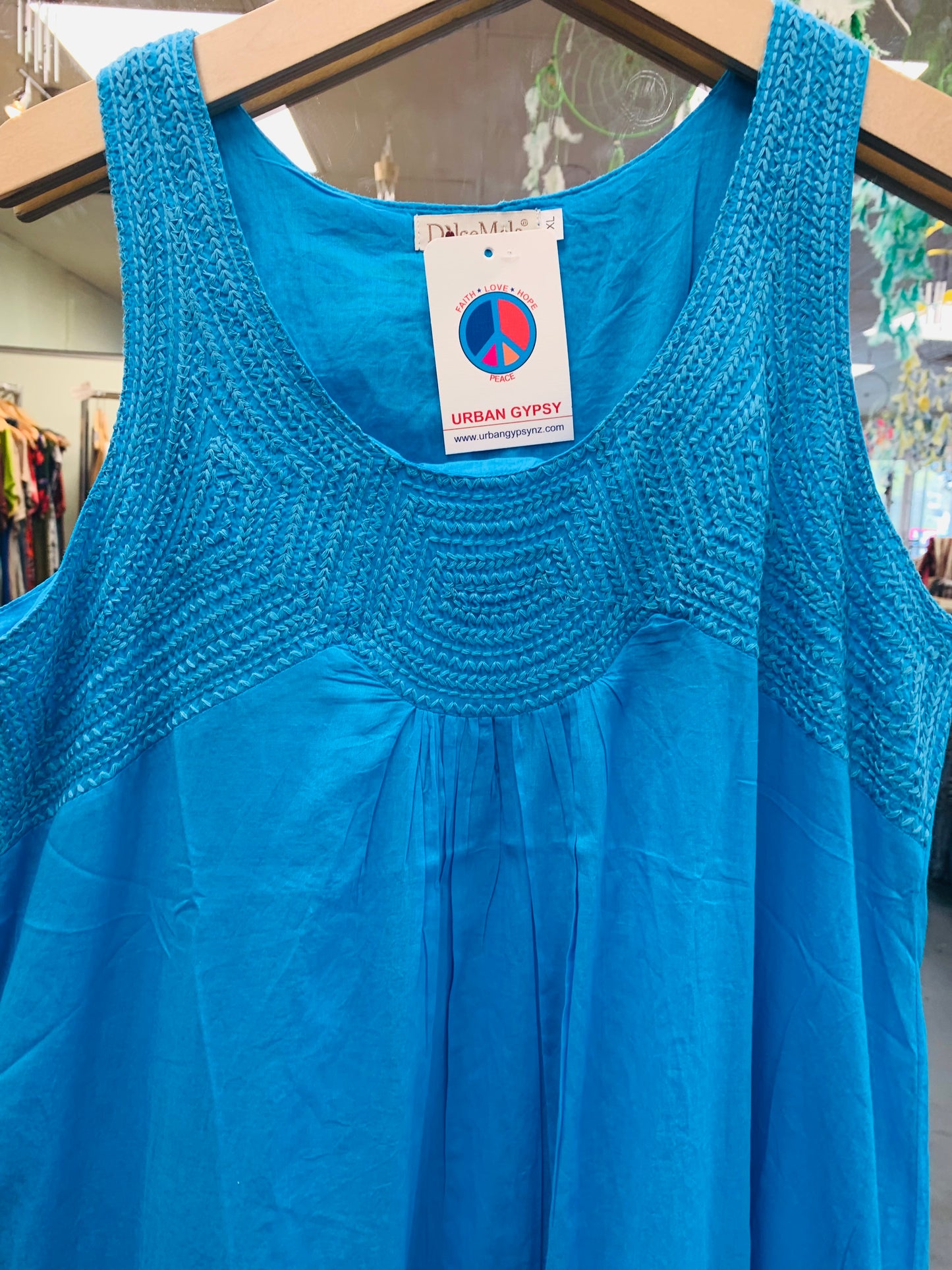 Bohemian style handcrafted cotton summer dress # 1110