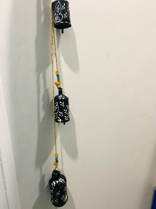 Bohemian style handcrafted Cow bells Wall hanging # 5446