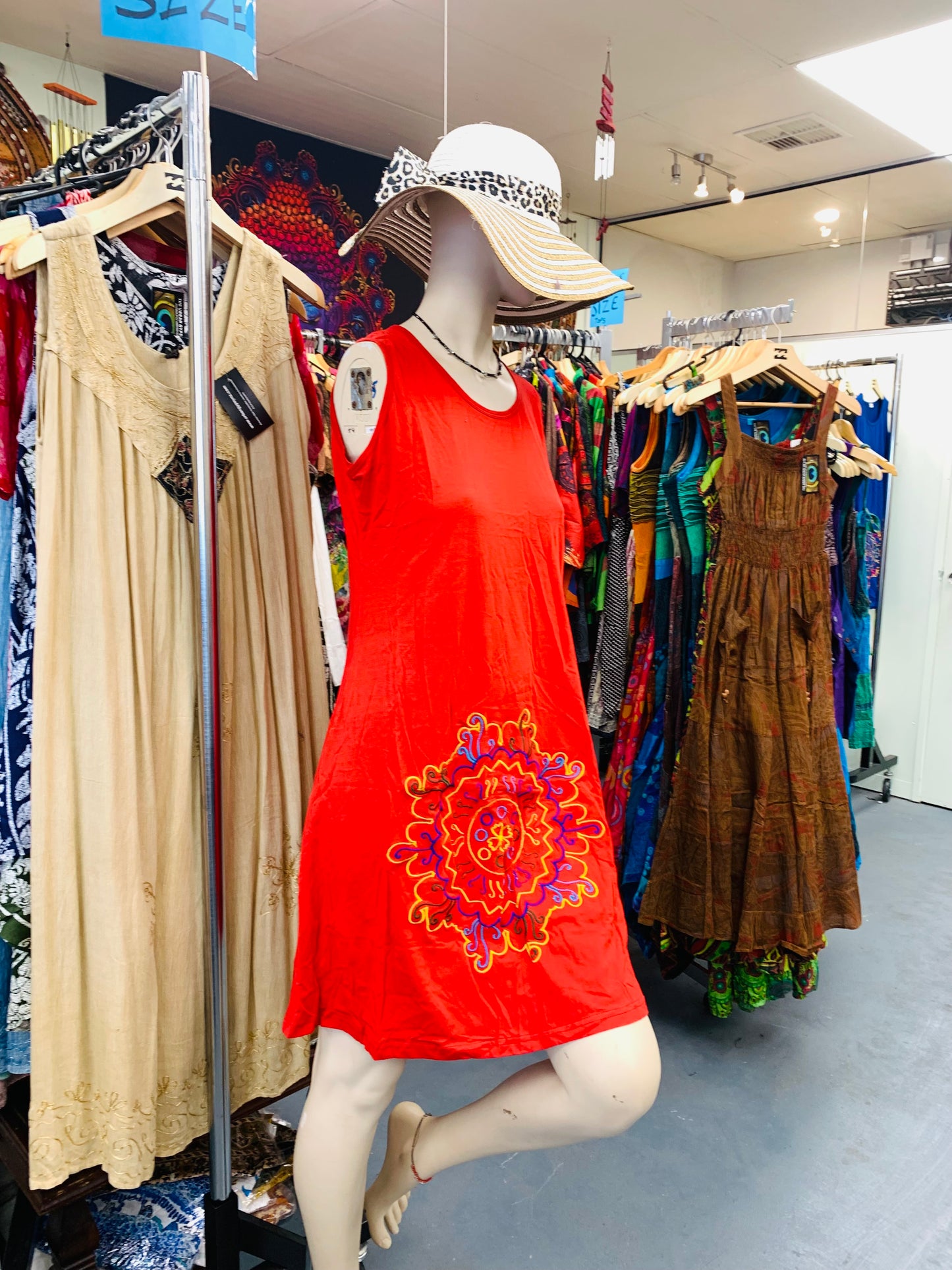 Bohemian style handcrafted Mandala dress #400