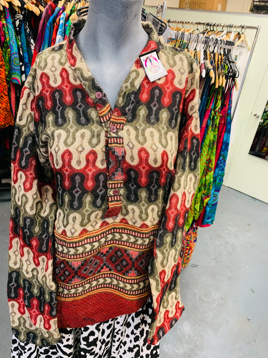 Handcrafted warm Kurta / Shirt # 75981