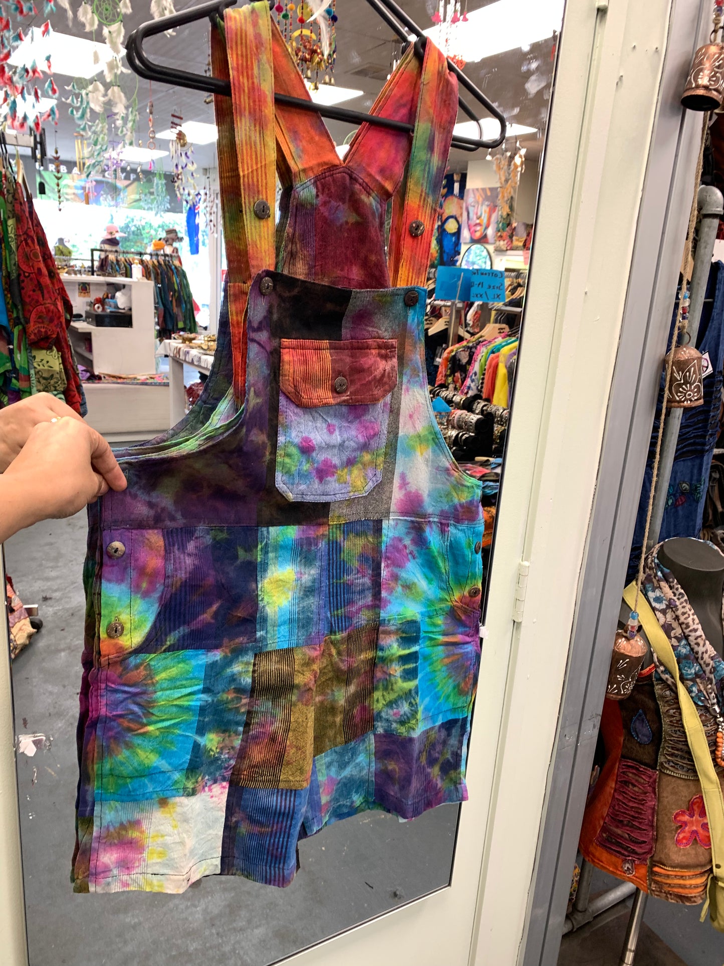 Handcrafted Cotton Overall Shorts #431446