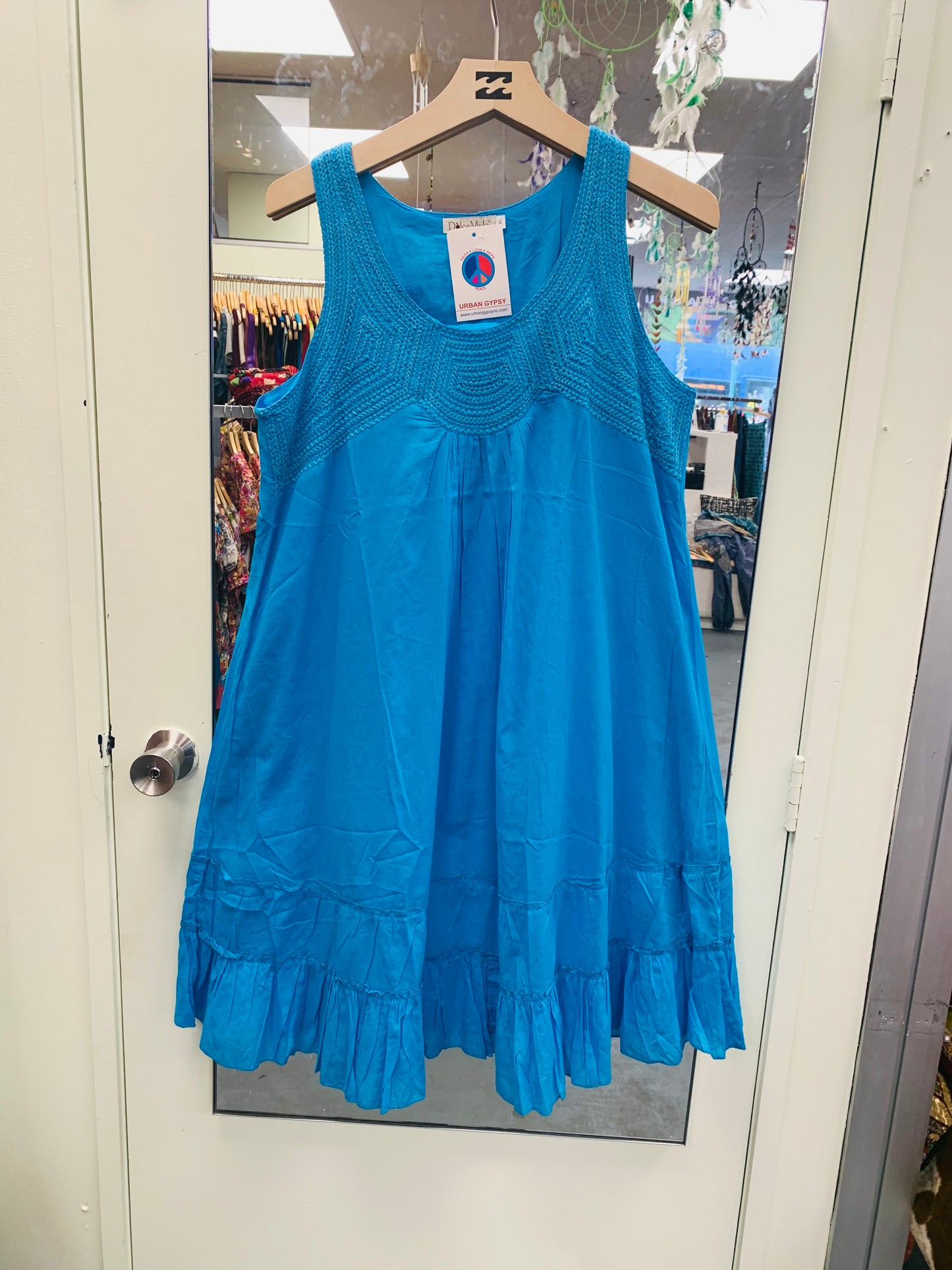 Bohemian style handcrafted cotton summer dress # 1110