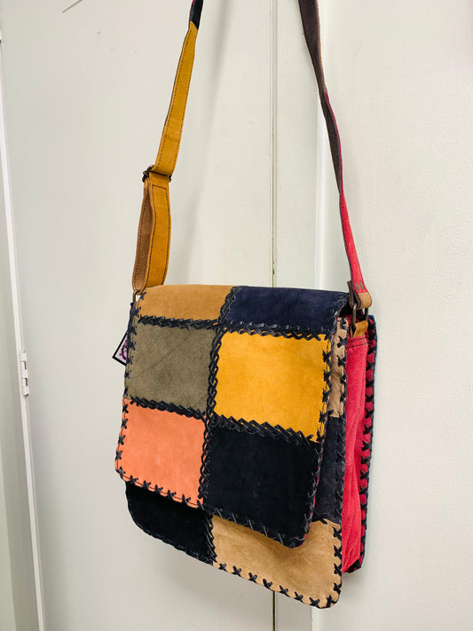 BOHO HANDCRAFTED GENUINE SUEDE LEATHER SACHET BAG #205566