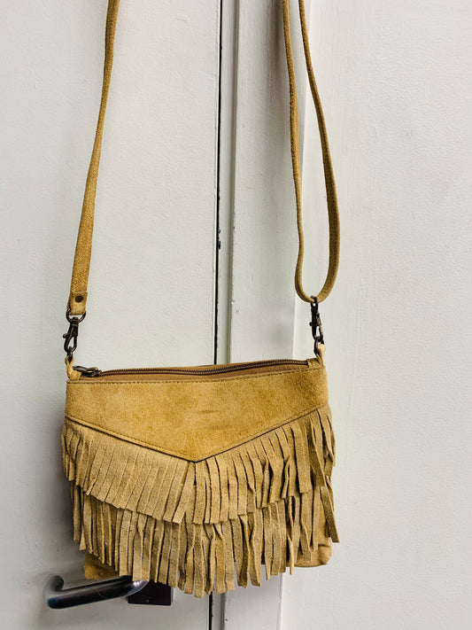 BOHEMIAN STYLE HANDCRAFTED GENUINE  SUEDE LEATHER BAGS #206585