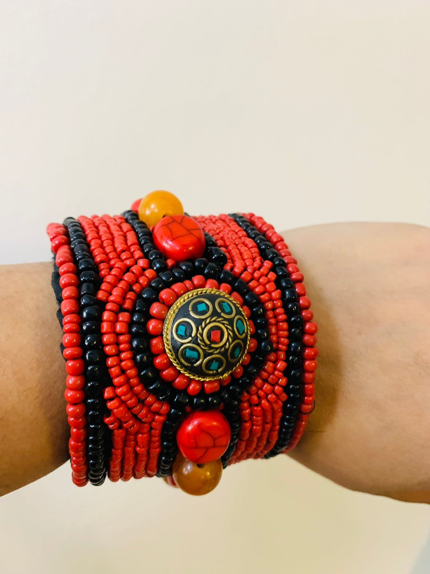 BOHEMIAN STYLE HANDCRAFTED HAND CUFF BANGLE# 8461