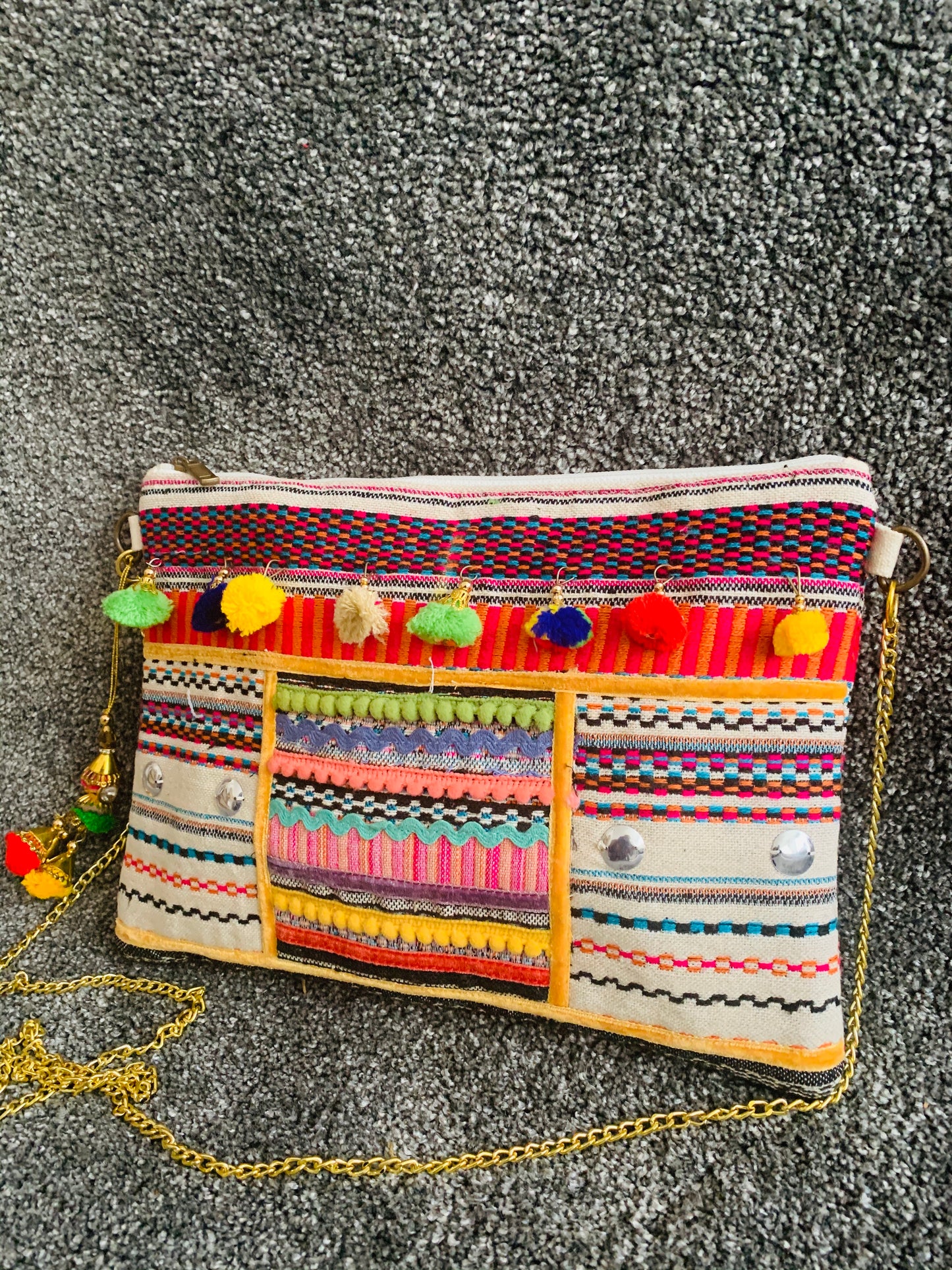 Bohemian style handcrafted Ethnic Clutch