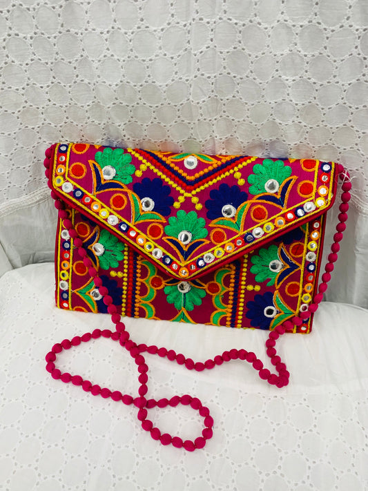 Bohemian style handcrafted Suzani Clutch #1968
