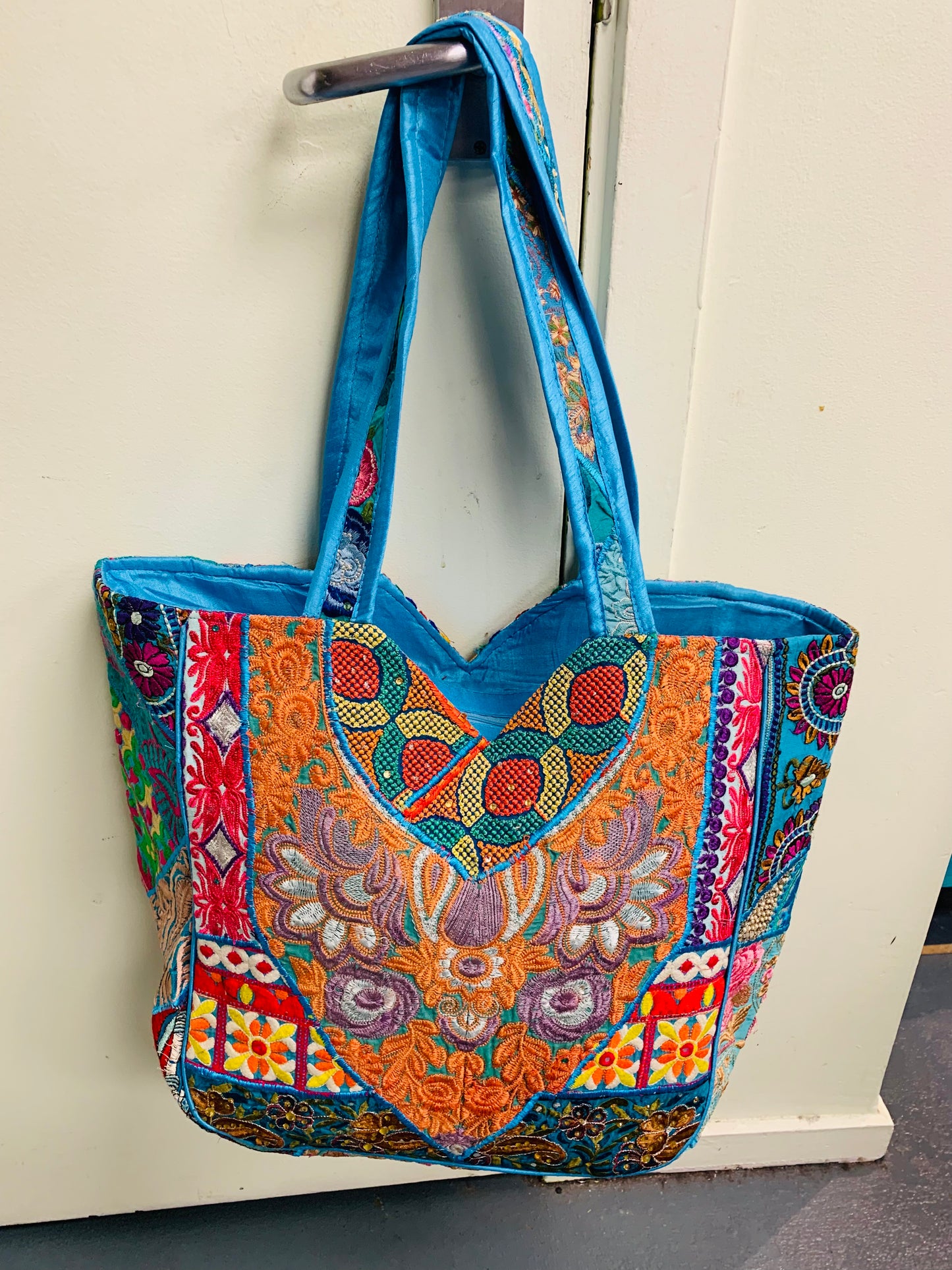 BOHEMIAN STYLE HANDCRAFTED ETHNIC TOTE BAG  # 443332