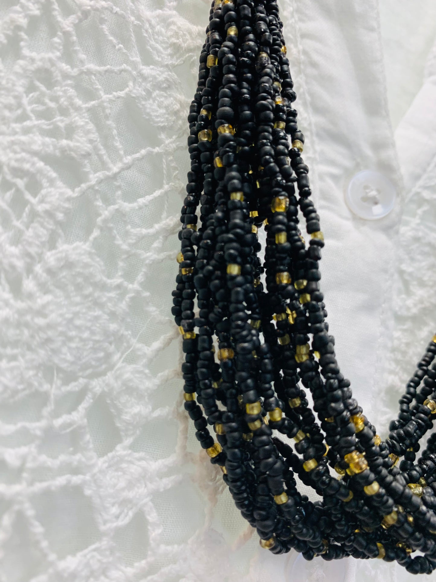 BOHEMIAN STYLE HANDCRAFTED BEADS NECKLACE # 2299