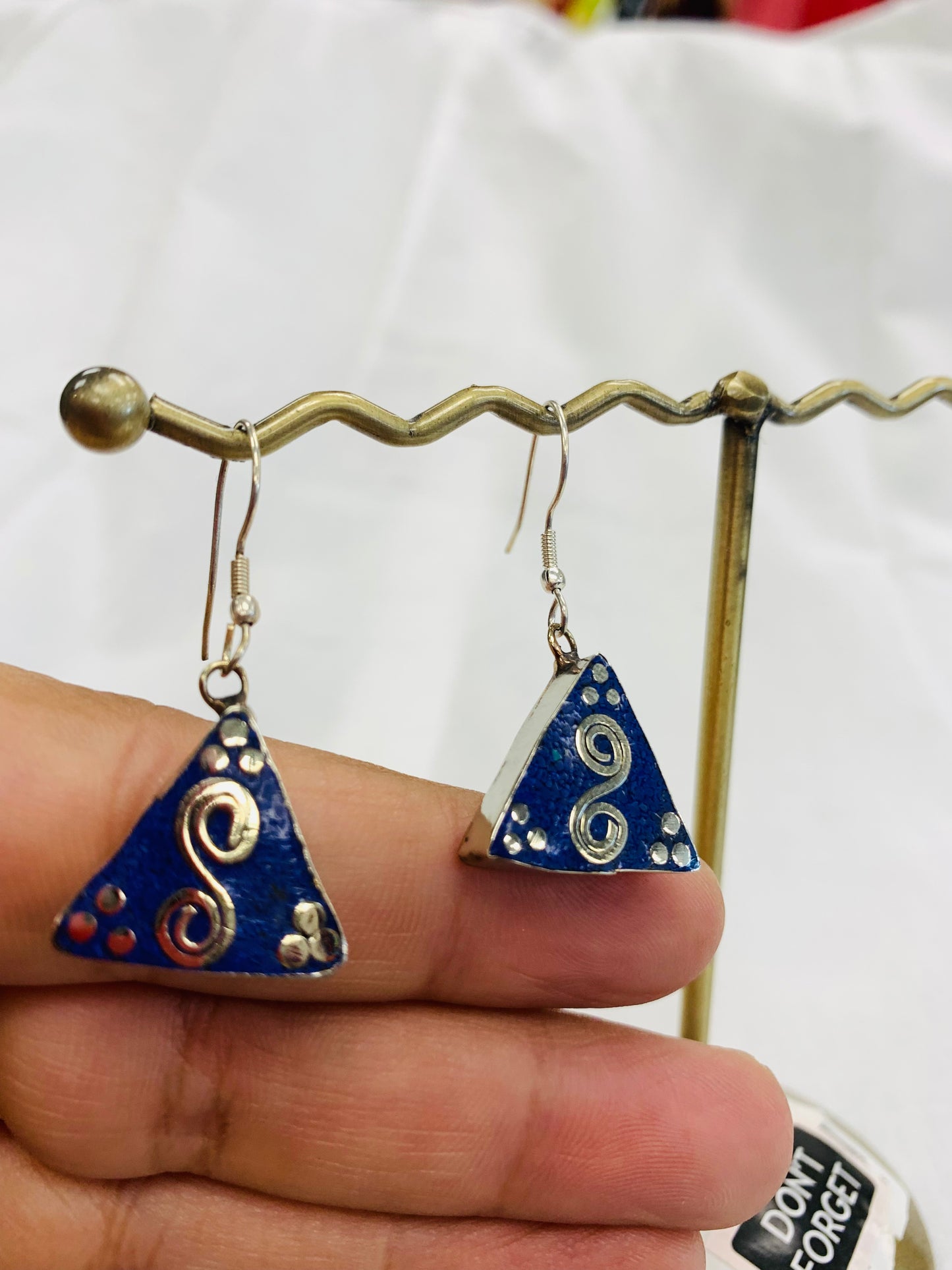 Bohemian style handcrafted Tibetan earrings #220100